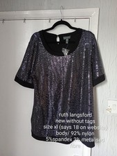 Ladies Glitzy Top Ideal for Christmas Party In Size Xl (18) From Ruth Langsford