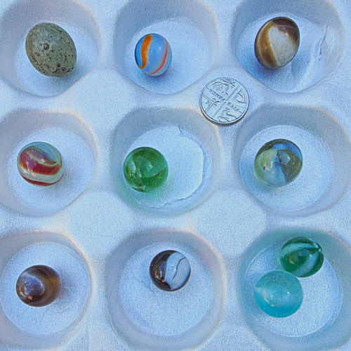 Vintage glass toy marbles - vintage,