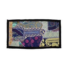 Vintage Embroidered Patchwork Head Board Bohemian Tapestry Wall Hanging Au