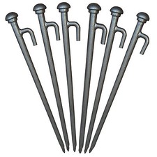 750mm x 25mm Huge Heavy Duty Tent, Gazebo, Marquee Pegs, Stakes x 6 Forged Steel