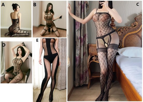 Sheer crotchless sexy - sheer,