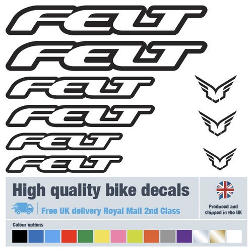 Felt bike decals - labels, with