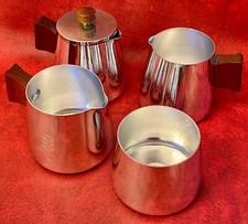 Vintage (1970s); SONA Chrome-Plated . . . Tea Service Set