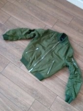 Ladies Topshop Green Bomber