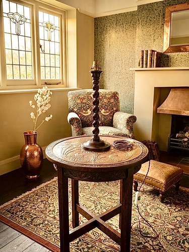Antique tall wooden turned - tall,