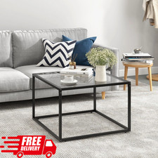 coffee table Laptop Table Living Room Square Stand Large for Home With Glass Top