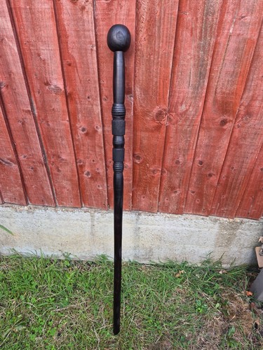 Antique wooden ebony walking - wooden,