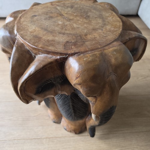 Hand carved wooden elephant - hand,