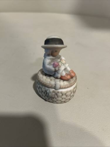 Enesco porcelain girl thinking - enesco,