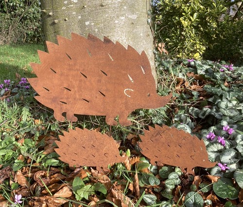 Set metal rusty - rusty, hedgehog