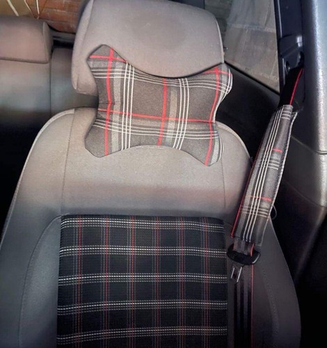 Yellow gti tartan - vw, neck