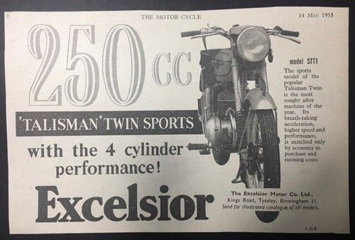 Excelsior talisman 250cc model - talisman,