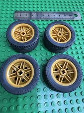 Lego 4 x Large GOLD Spoked