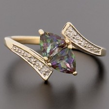 9ct yellow gold mystic topaz - 9ct,