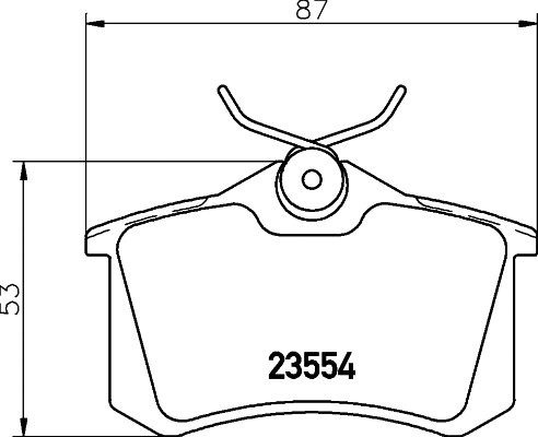 Rear brake pad set - brake,