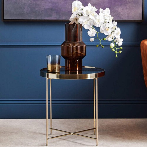 Black mirror side table - mirror,