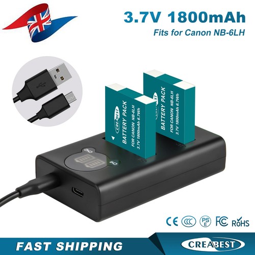 6lh battery for canon - 2x,