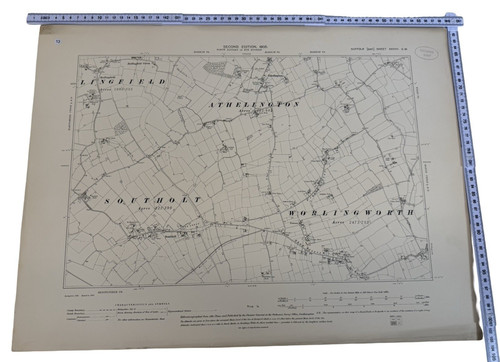 Antique suffolk map - map, ordnance