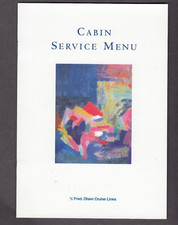 Cabin Service  MENU - FRED