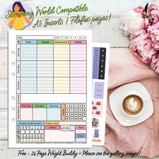 A5 FOOD DIET DIARY SLIMMING for WEIGHT LOSS JOURNAL PAGE PLANNER INSERT KIKI?