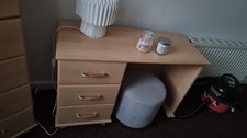 Tall  Chest of Drawers , 2 Bedside Cabinets , Dresser With Draws & Grey Stool