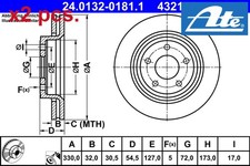 X2 PCS FRONT BRAKE DISC SET