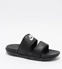 Nike Celso Black Slip-On Flip Flop   Sandals with White Logo Size 9