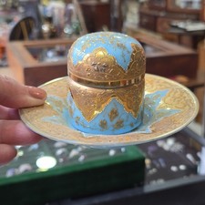 Moser Turquoise Opaline Gilt