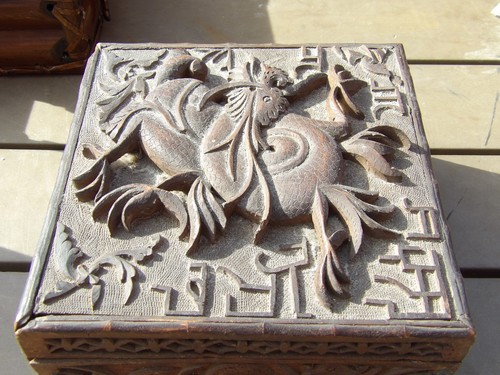 Vintage oriental hardwood - hardwood, hand