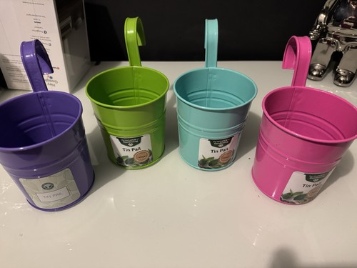 Tin hanging plant pot - plant,