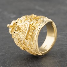Second Hand 9ct Yellow Gold Large Saddle Ring 41341933