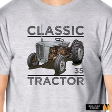 TractorArt -  Classic Ferguson 35 Tractor Original Artwork Design T-Shirt