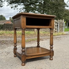 Ercol Bedside Lamp Table Golden Dawn Finish Model 792 Night Plant Stand Cabinet