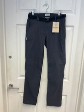 Womens Craghoppers Kiwi Pro Stretch Graphite Grey Trousers- UK Size 12/ 31" Leg