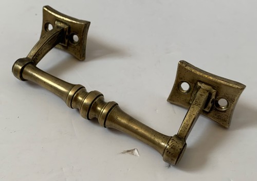 Antique old brass door pull - brass,