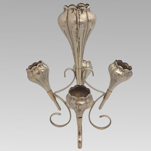 Vintage silver plated flower - plated,