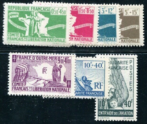 French colonies 1943 yvert - colonies,