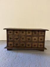 Sheesham 18 Drawer Apothecary Cupboard - H35cm x W65cm x D30.5cm