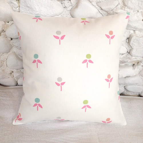 Cushion cover floral cotton - cushion, floral,