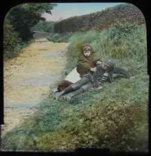 Glass Magic Lantern Slide THE