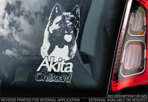 American akita car sticker - car,