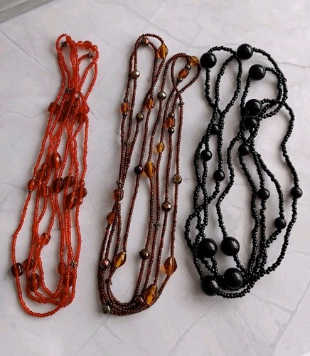 Long beaded lariat wrap - 3,