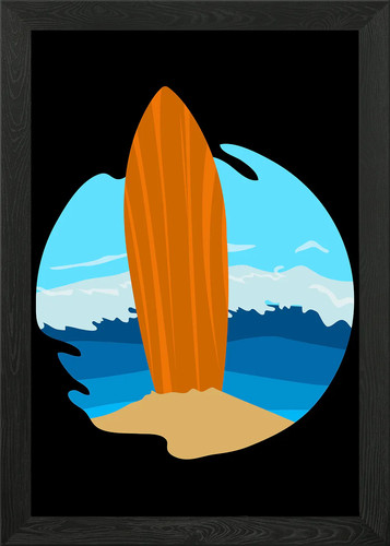 Vintage surfboard surfer - surfboard,
