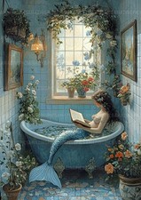 Mermaid Bathroom Wall Art
