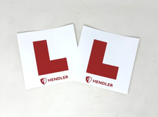 2 X UK Legal L Plates Self Adhesive Stick On Vinyl Weatherproof Learner Driver