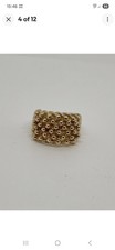 9CT gold 6 row Keepers ring
