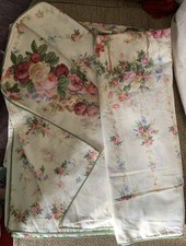 VINTAGE DORMA  DUVET COVER & MARKS AND SPENCER FLAT SHEET  for Single Bed Cream