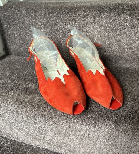 Vintage lady gabor - red, suede