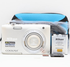 Nikon Coolpix S2900 20.1MP Digital Camera Silver Tested Full Kit VGC - Fast Post