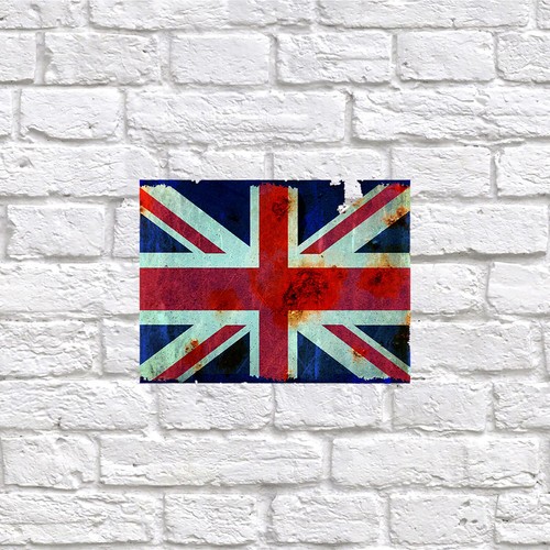 United kingdom flag retro tin - united,